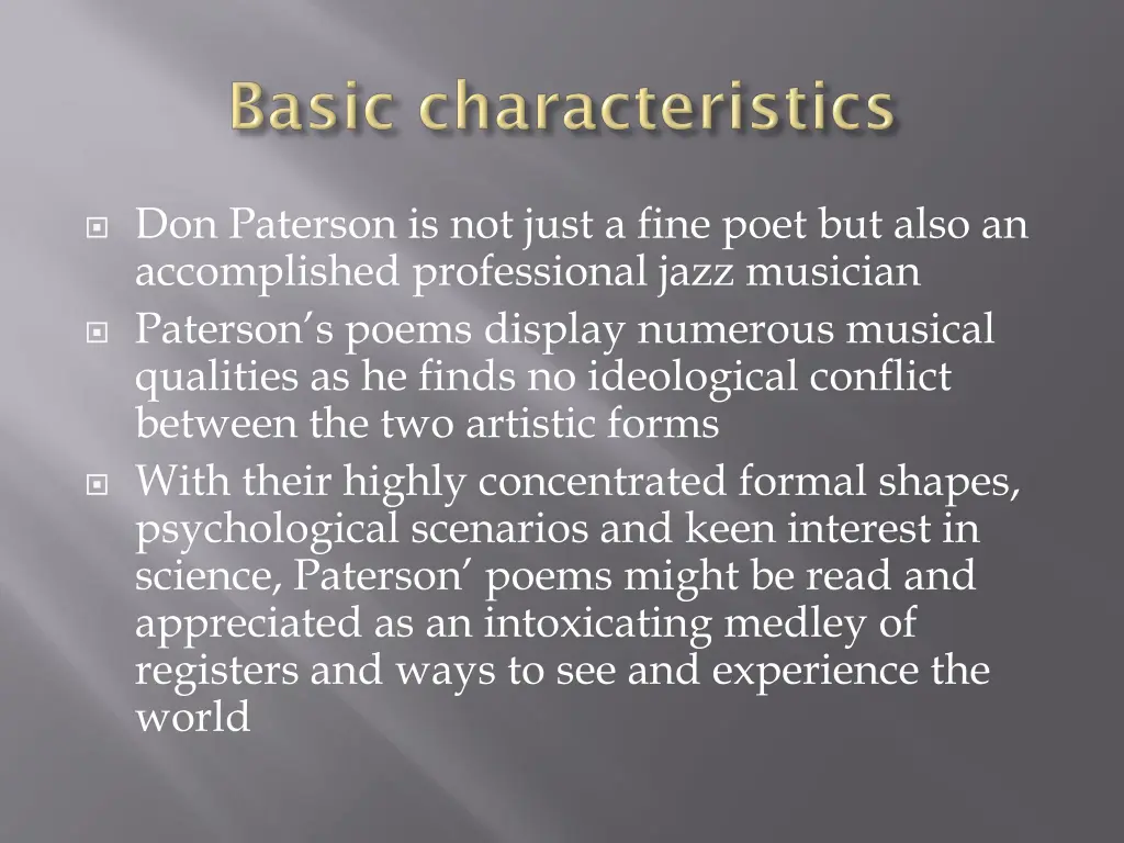 don paterson is not just a fine poet but also