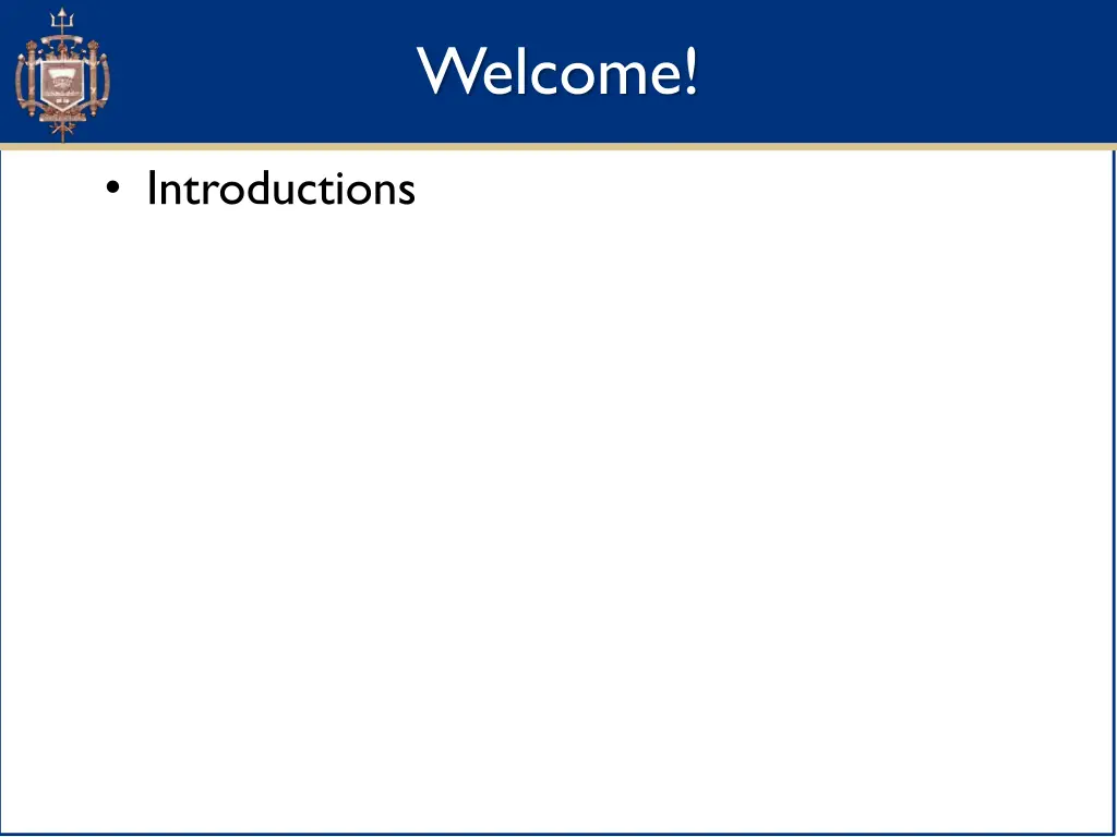 welcome