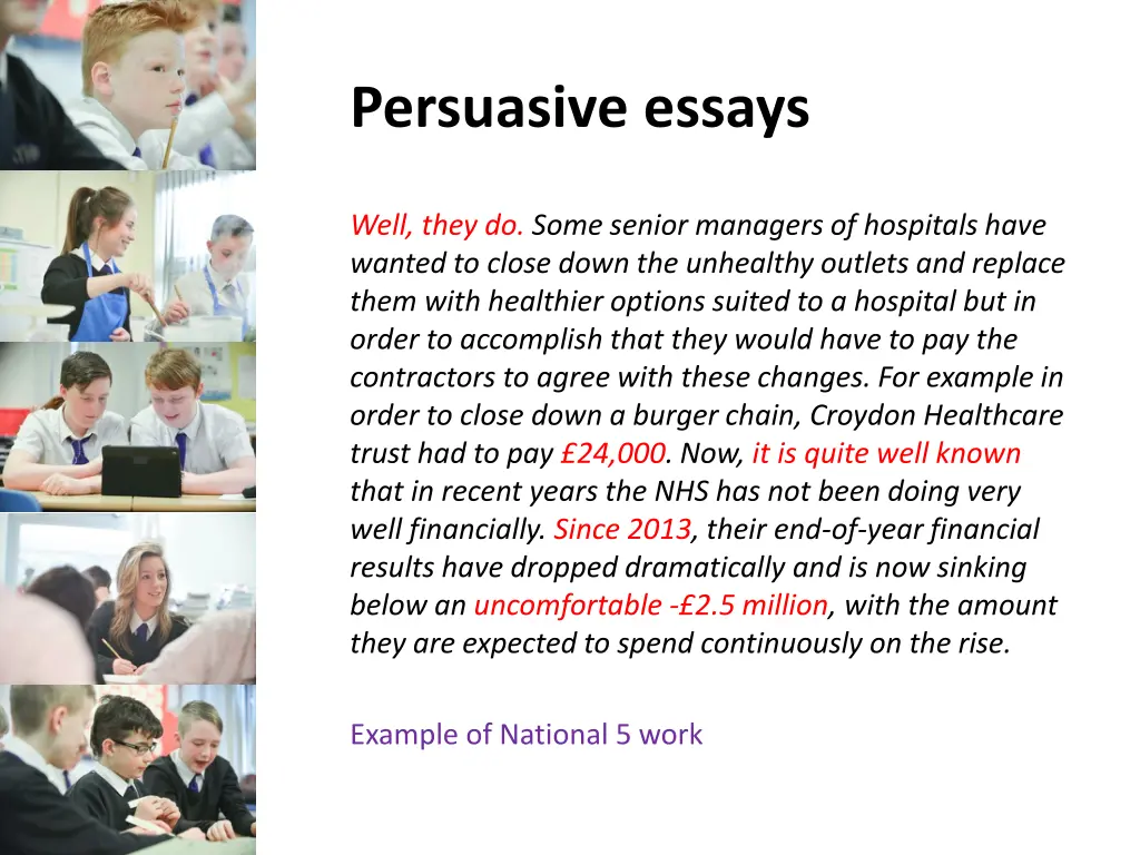 persuasive essays