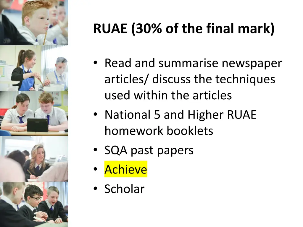 ruae 30 of the final mark