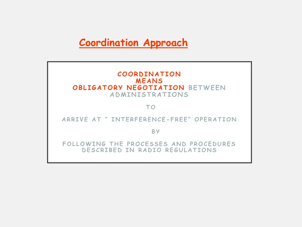 coordination approach