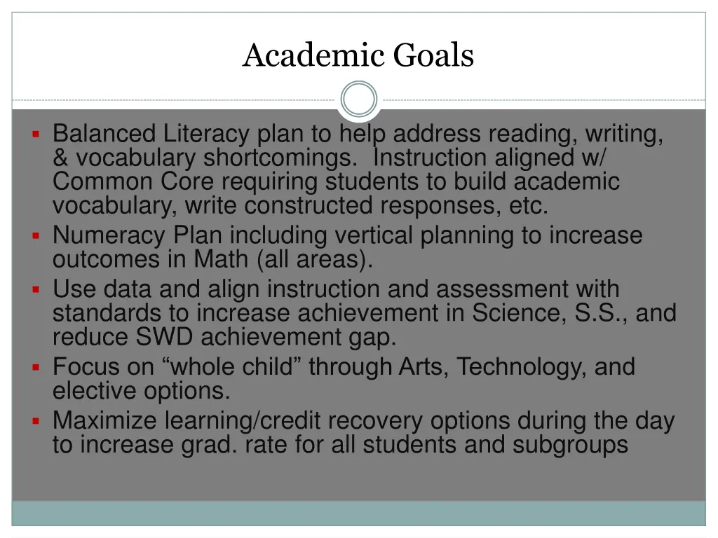 academic goals