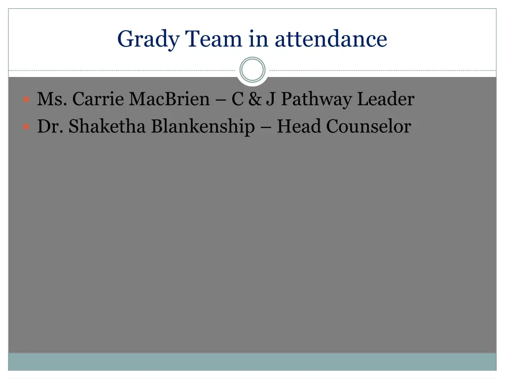 grady team in attendance