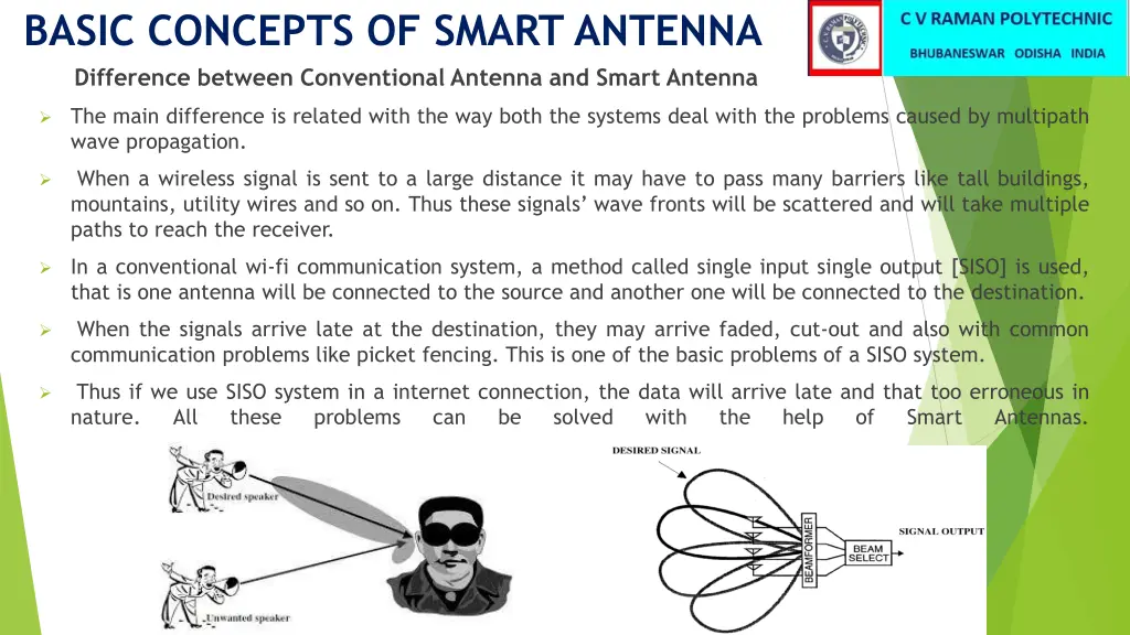 basic concepts of smart antenna difference