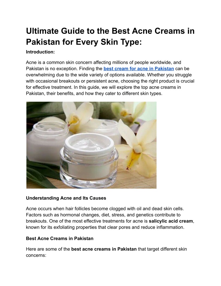 ultimate guide to the best acne creams
