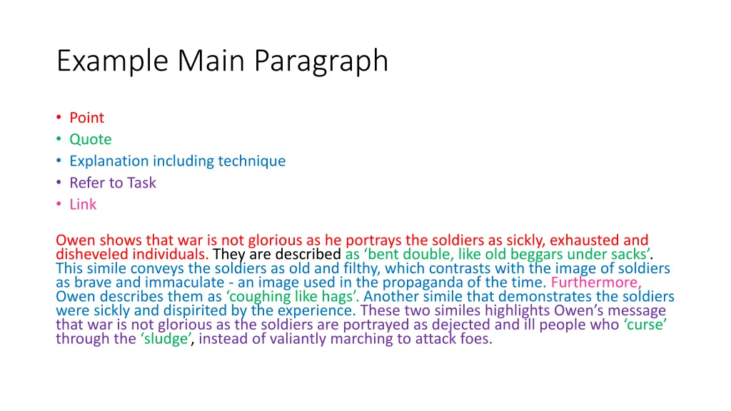 example main paragraph