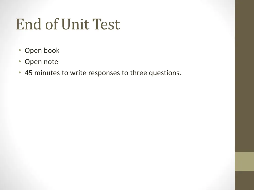 end of unit test