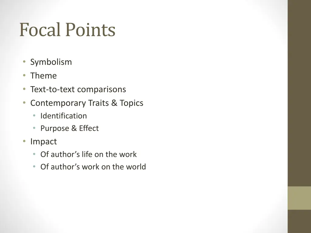 focal points
