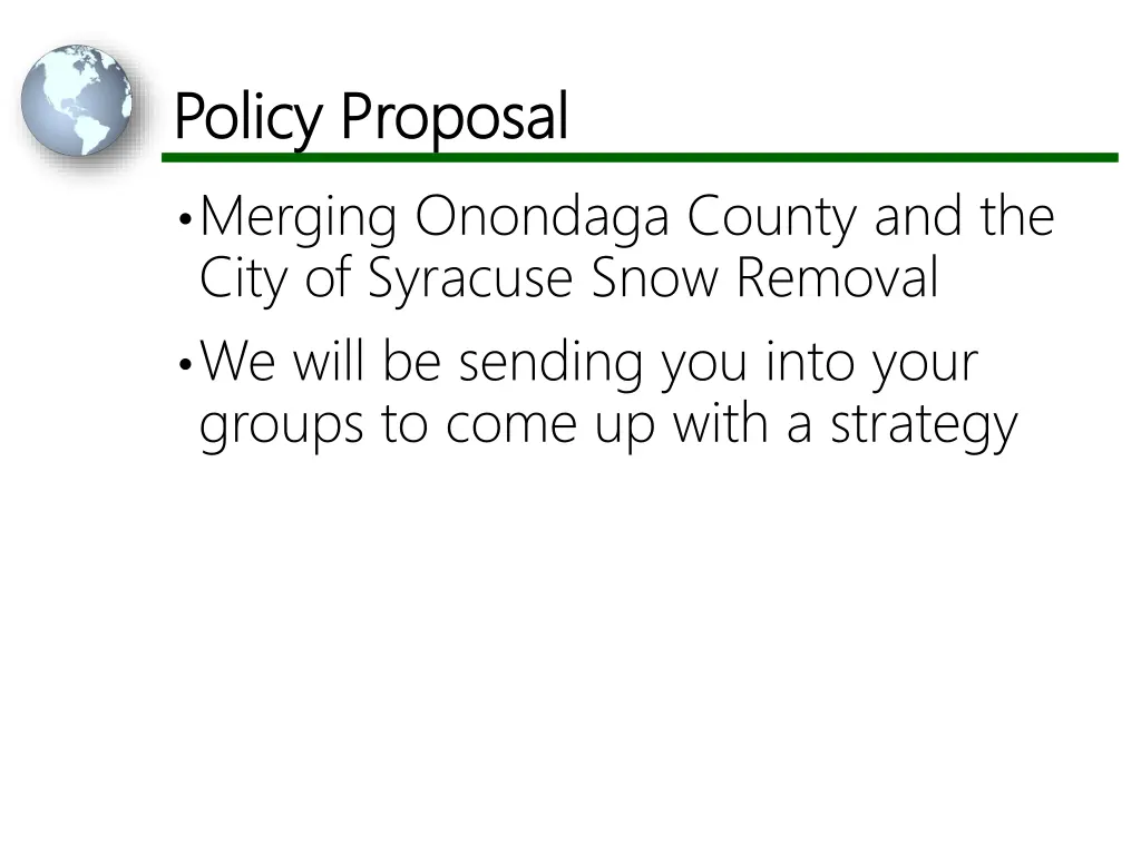 policy proposal policy proposal merging onondaga