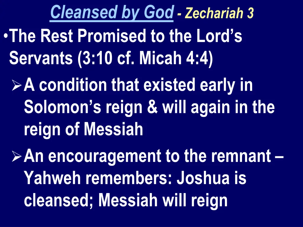 cleansed by god zechariah 3 the rest promised