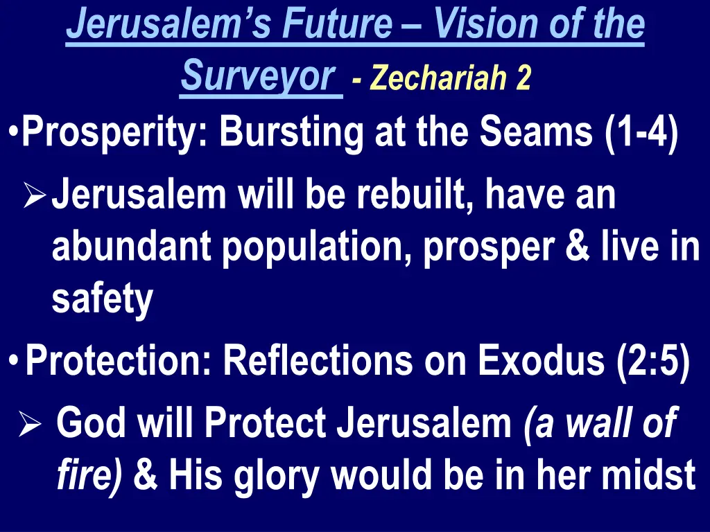 jerusalem s future vision of the surveyor