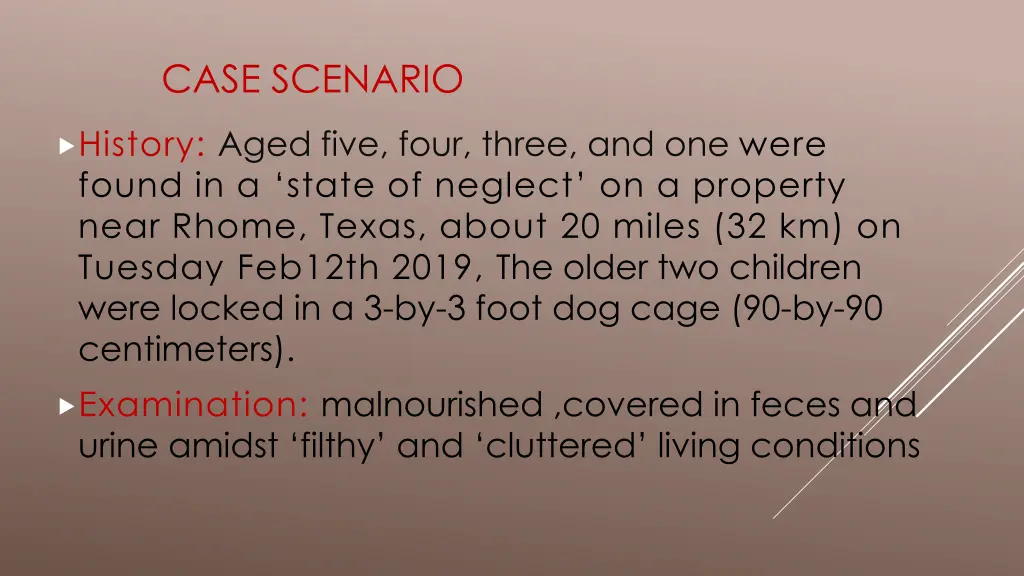case scenario