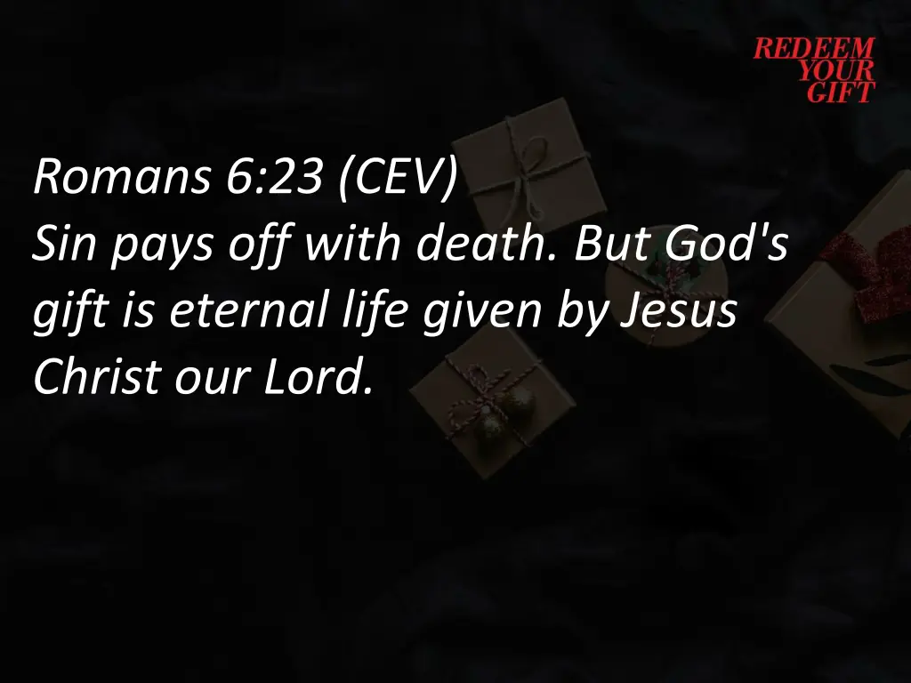 romans 6 23 cev sin pays off with death