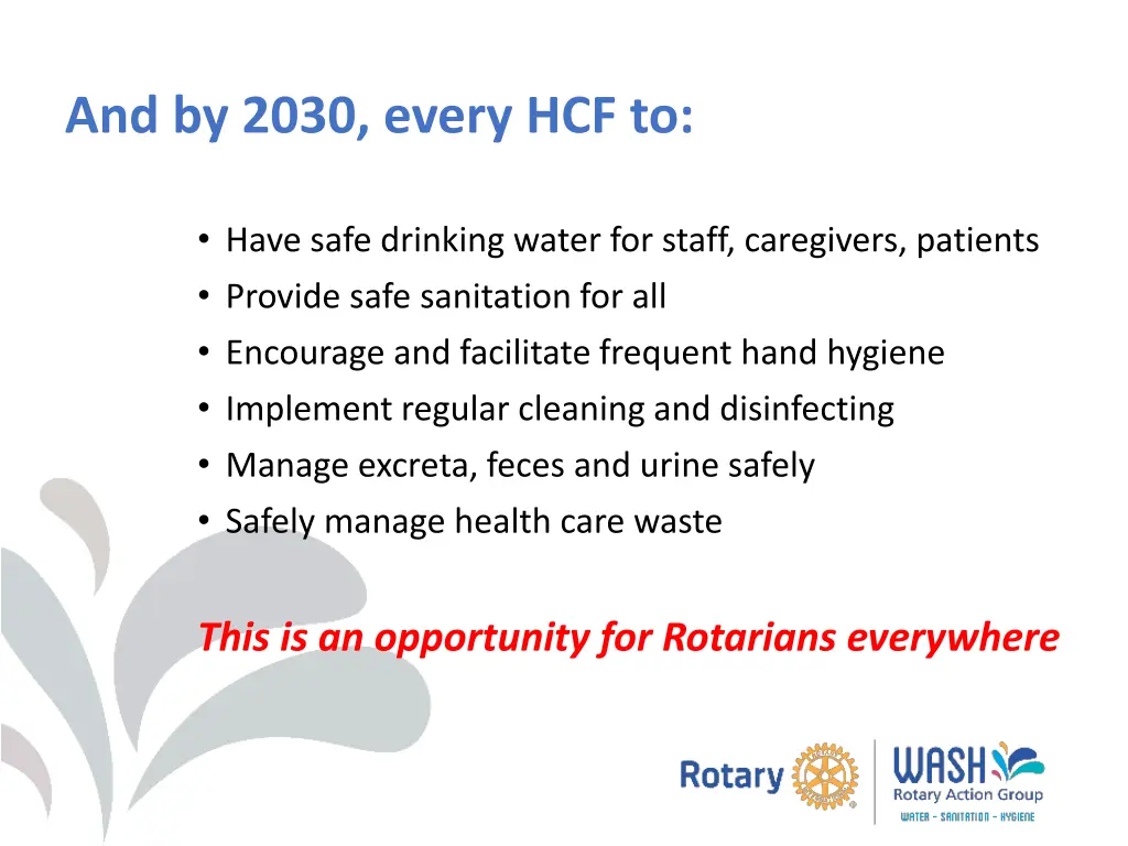 and by 2030 every hcf to