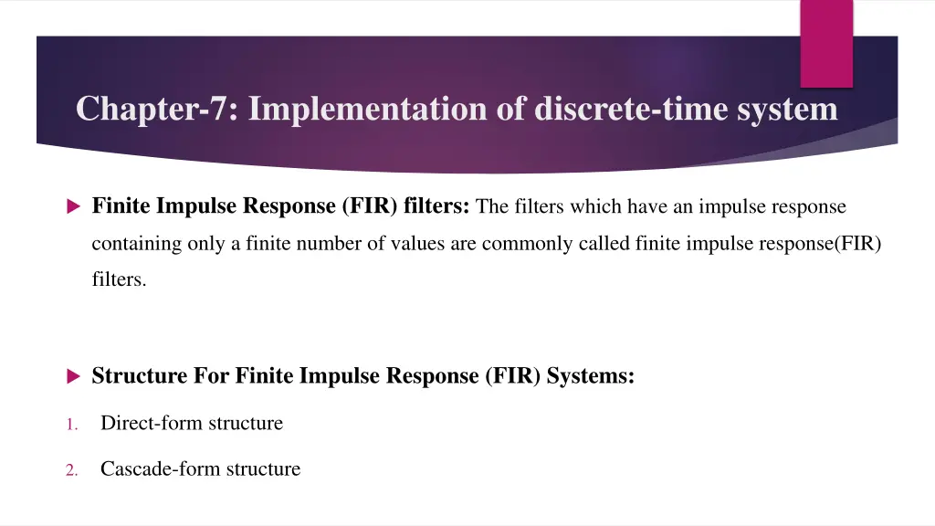 chapter 7 implementation of discrete time system