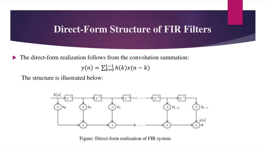 direct form structure of fir filters