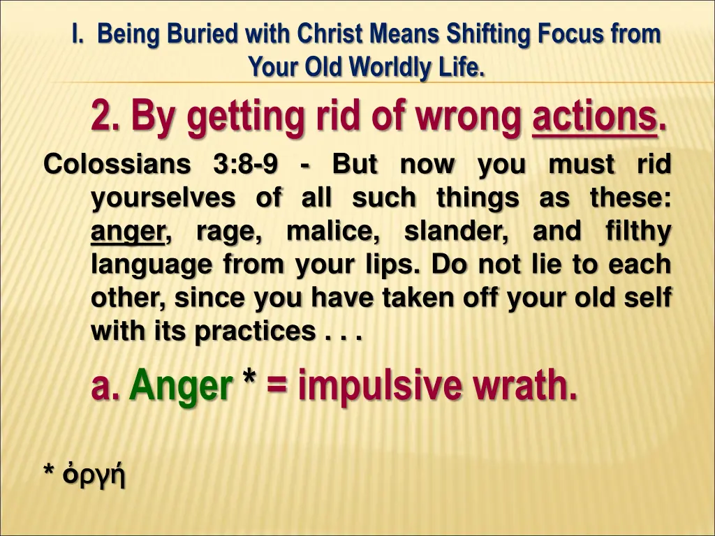 i being buried with christ means shifting focus 14