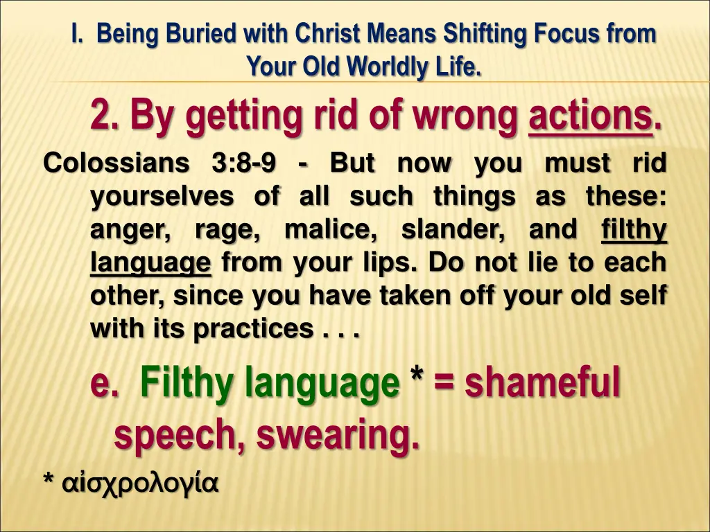 i being buried with christ means shifting focus 18
