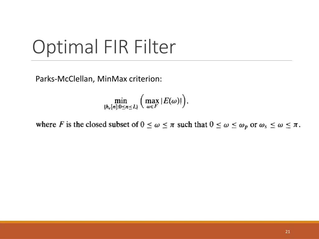 optimal fir filter 4