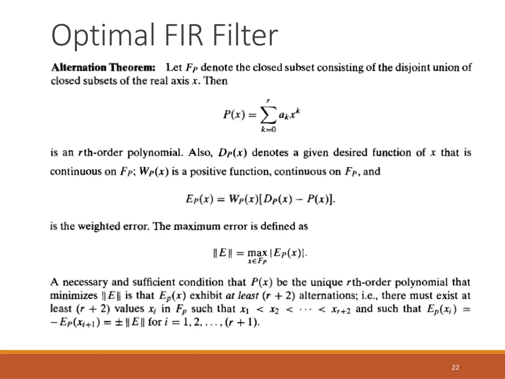 optimal fir filter 5