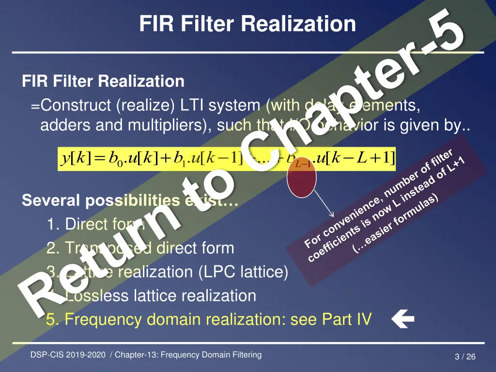 fir filter realization