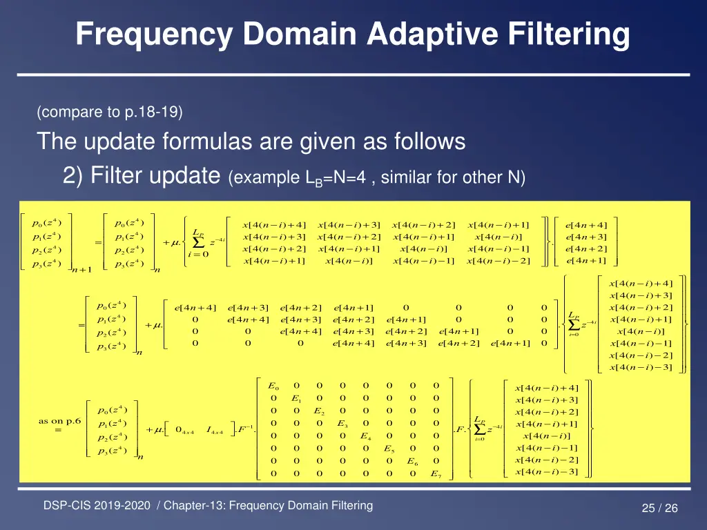 frequency domain adaptive filtering 8