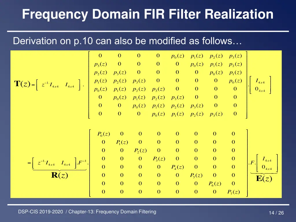 frequency domain fir filter realization 10
