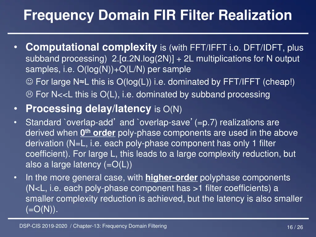 frequency domain fir filter realization 12