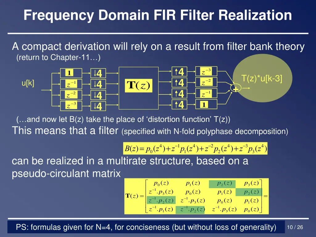 frequency domain fir filter realization 6