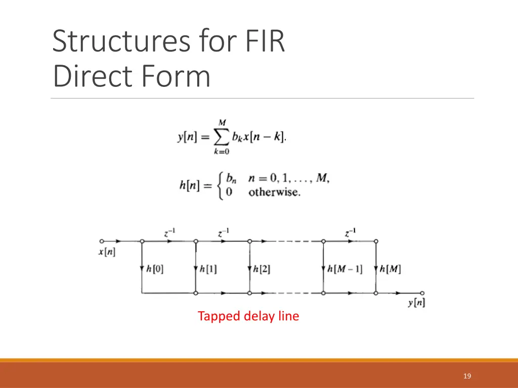 structures for fir direct form