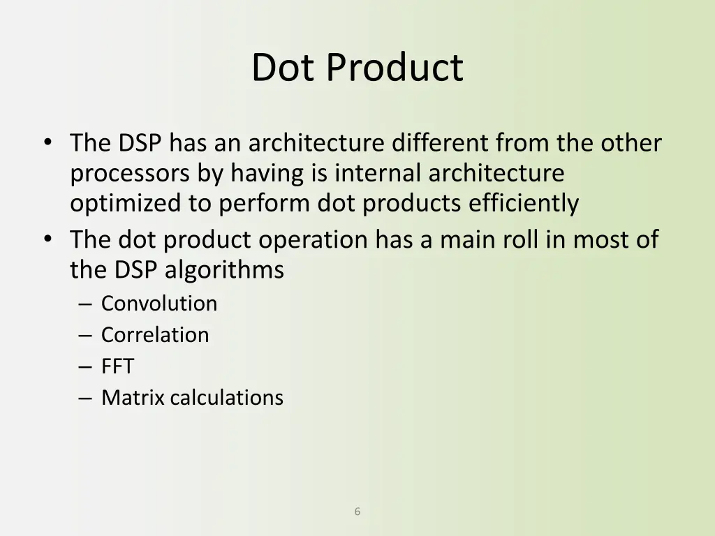 dot product