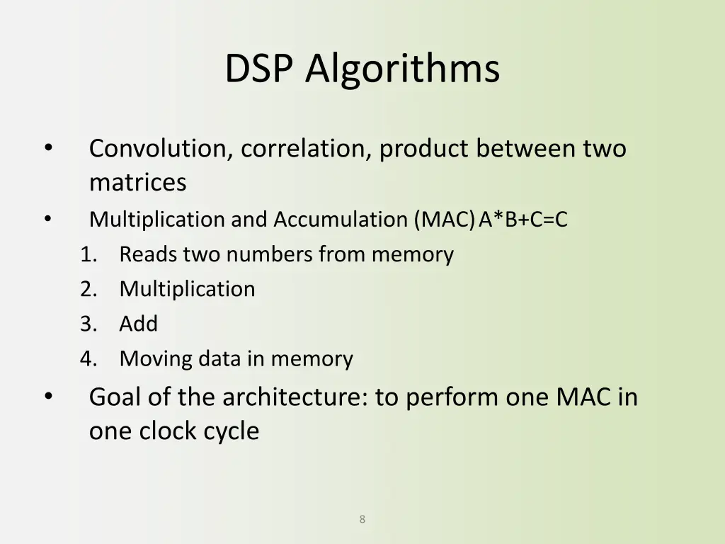 dsp algorithms