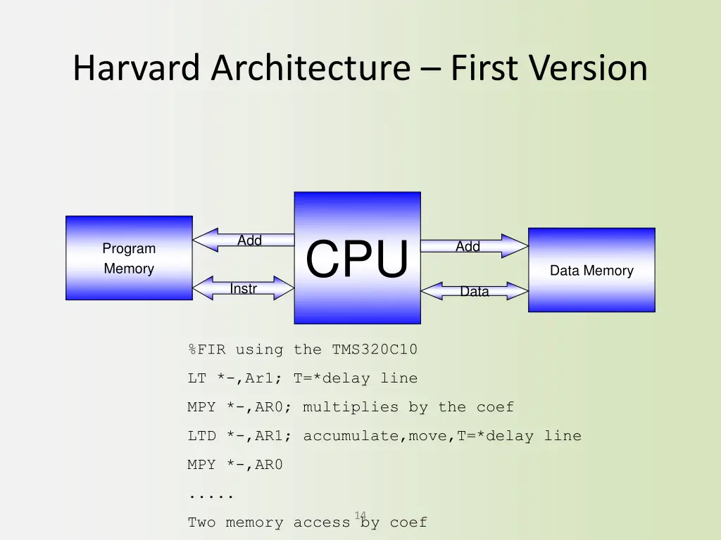 harvard architecture first version