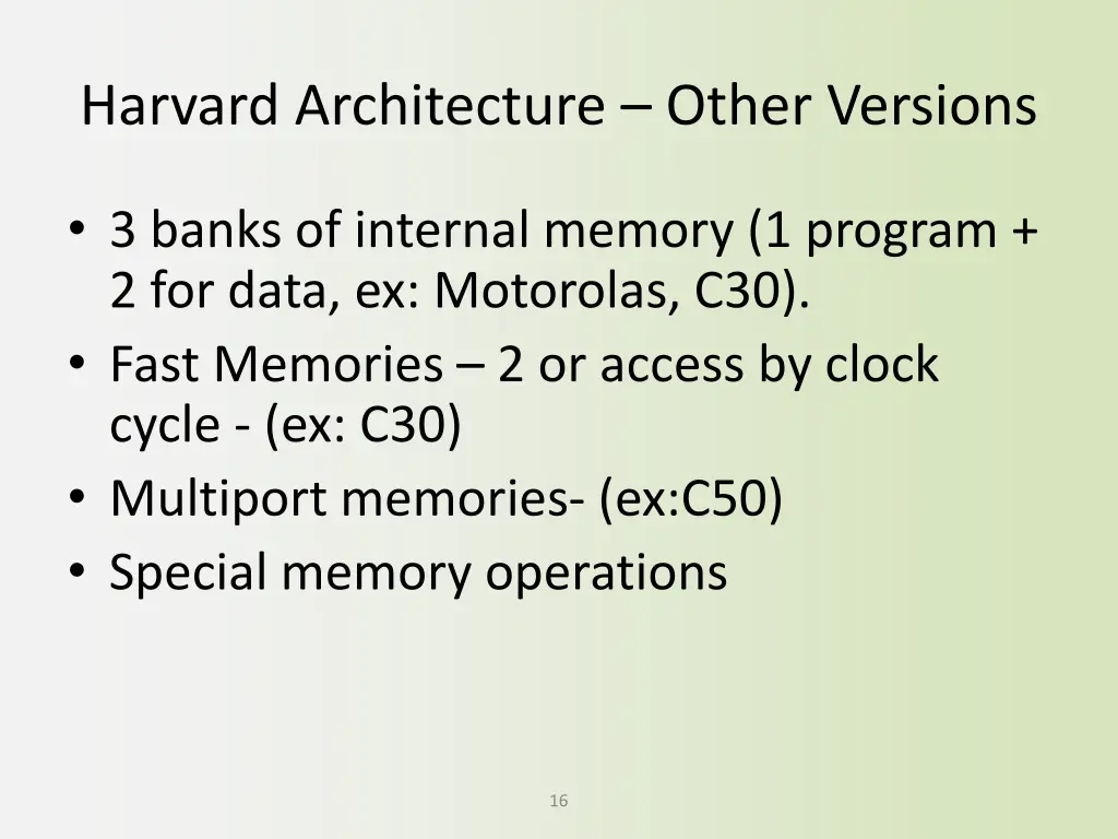 harvard architecture other versions
