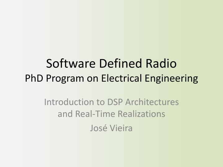 software defined radio phd program on electrical