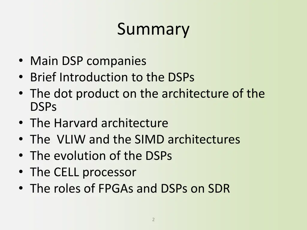 summary