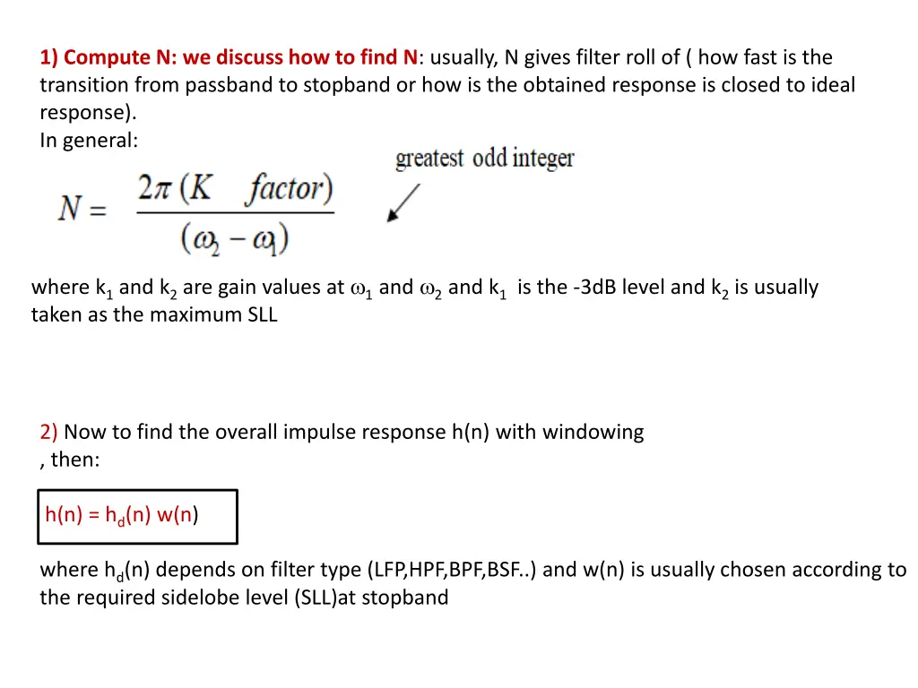 1 compute n we discuss how to find n usually