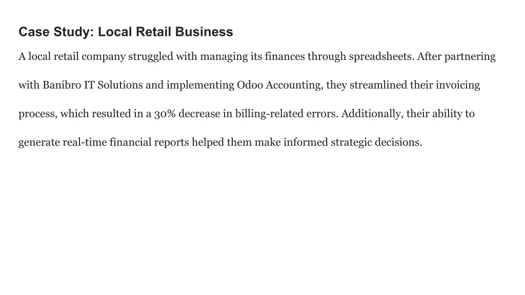 case study local retail business