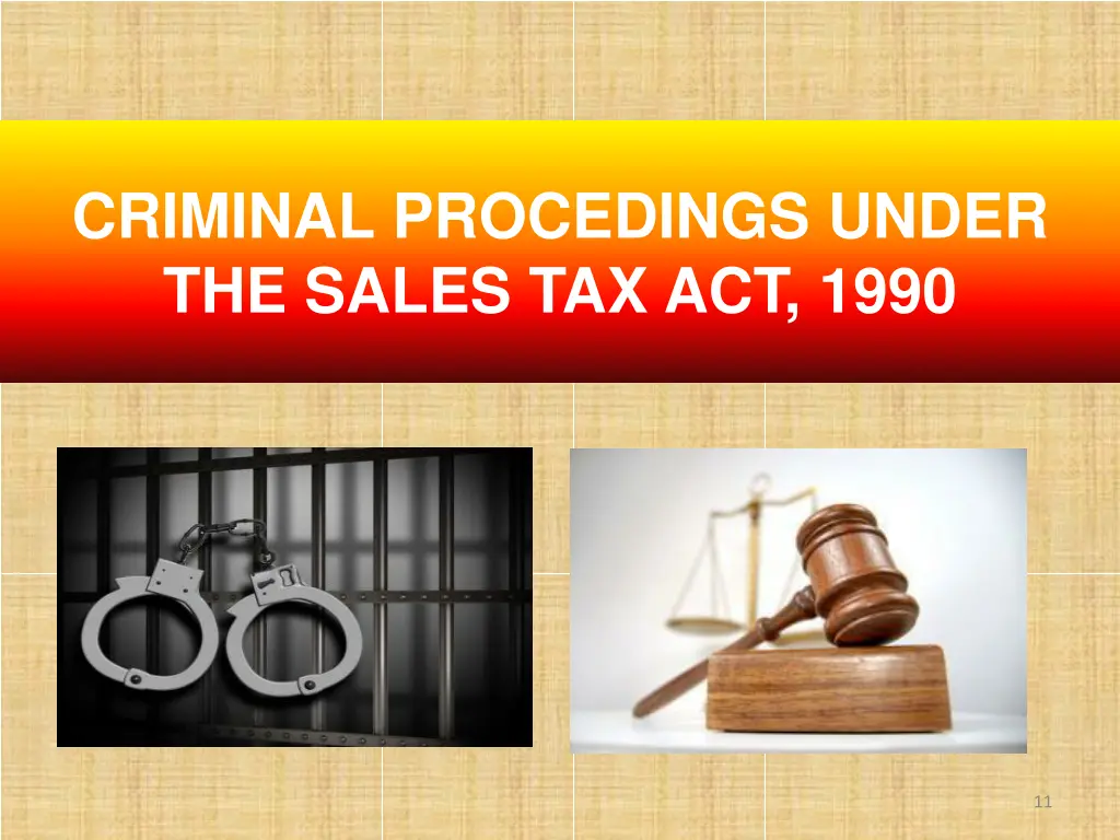 criminal procedings under the sales tax act 1990