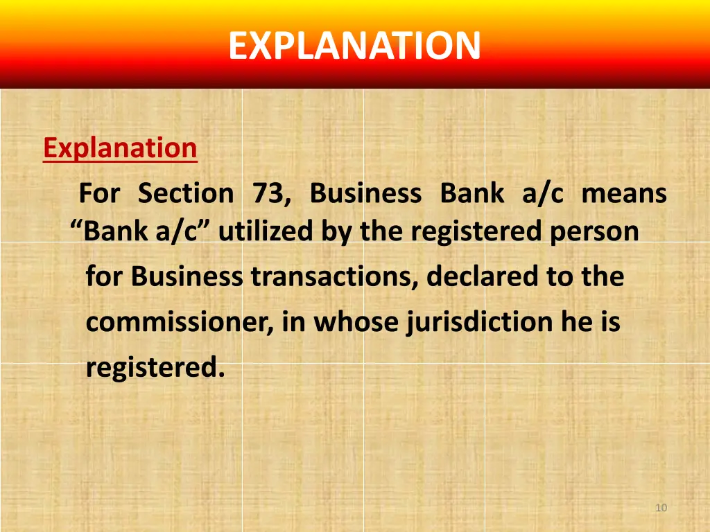 explanation