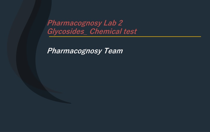 pharmacognosy lab 2 glycosides chemical test