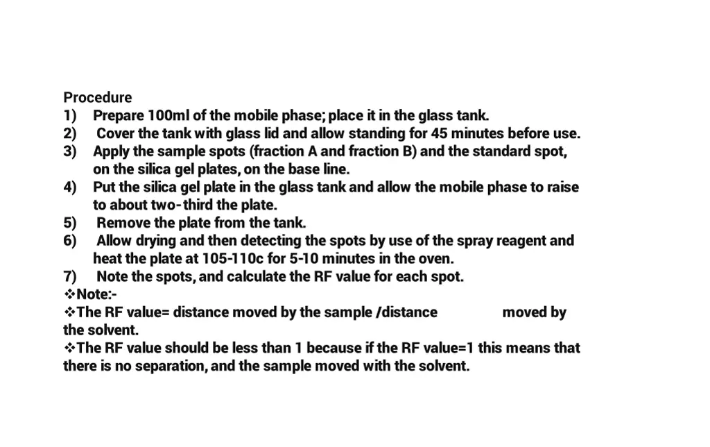 procedure 1 prepare 100ml of the mobile phase