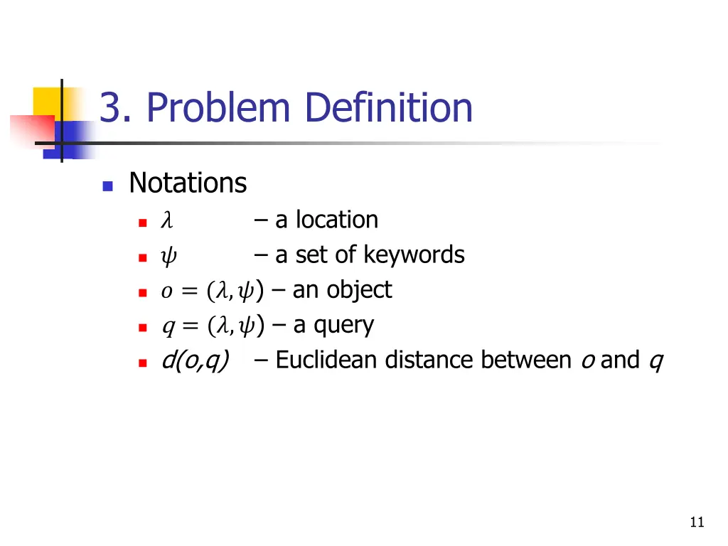 3 problem definition