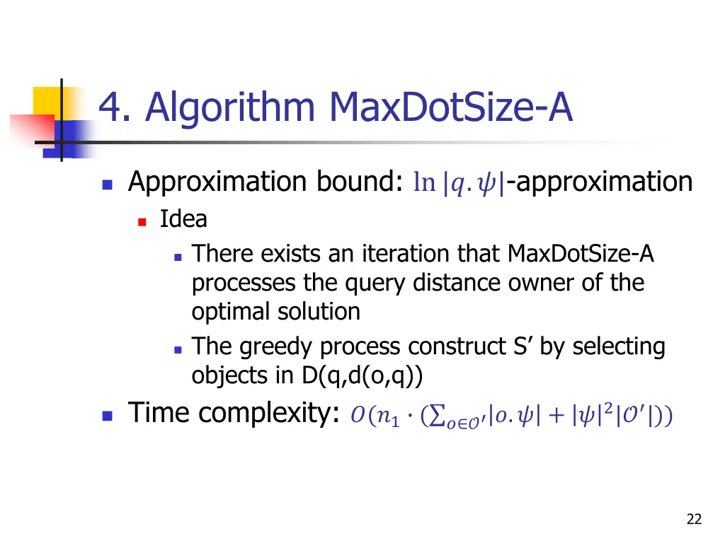 4 algorithm maxdotsize a 2