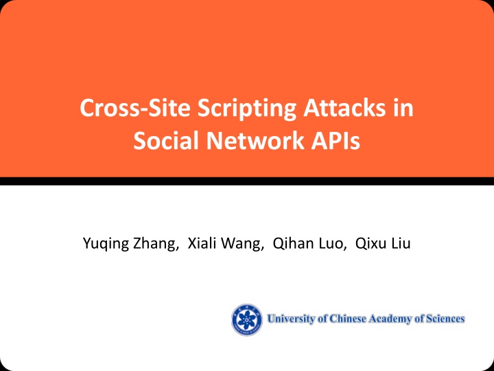 cross site scripting attacks in social network