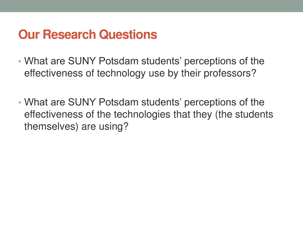 our research questions