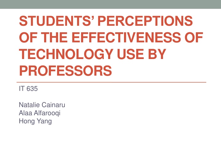 students perceptions of the effectiveness