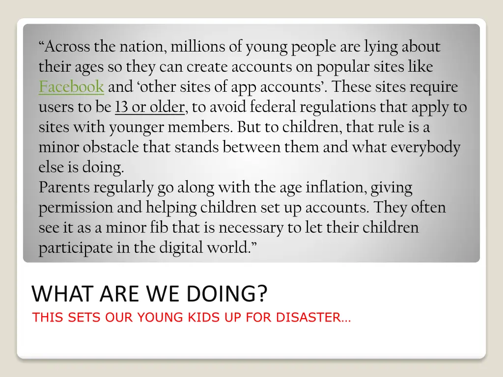 across the nation millions of young people