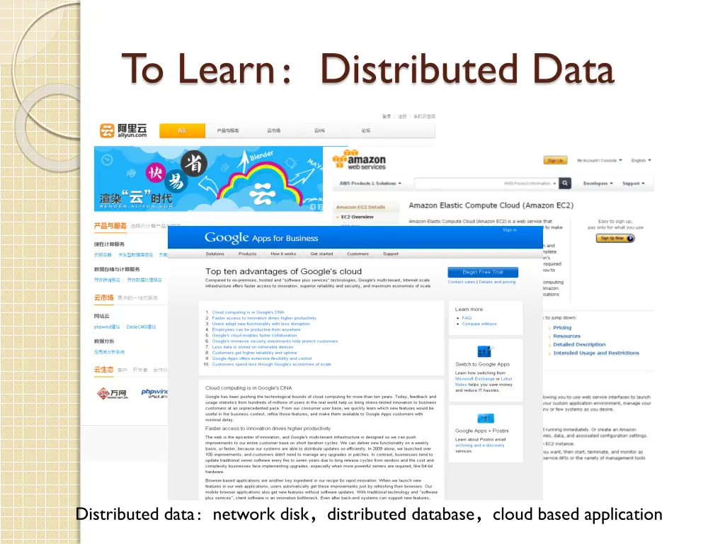 to learn distributed data