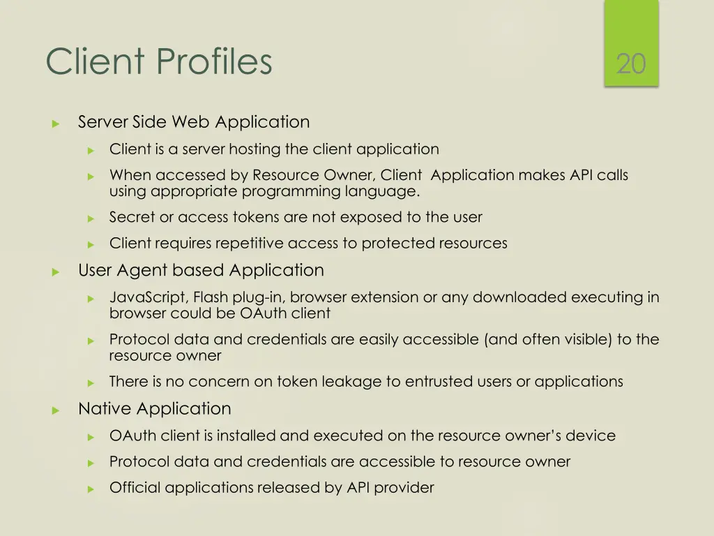 client profiles